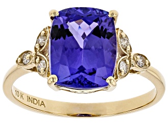 Blue Tanzanite 10k Yellow Gold Ring 2.58ctw