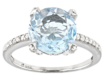 Picture of Sky Blue Topaz Rhodium Over Sterling Silver Ring 3.80ctw