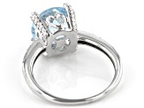 Sky Blue Topaz Rhodium Over Sterling Silver Ring 3.80ctw