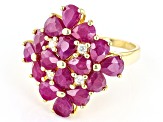 Red Ruby 14k Yellow Gold Over Sterling Silver Ring 4.70ctw