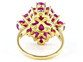 Red Ruby 14k Yellow Gold Over Sterling Silver Ring 4.70ctw
