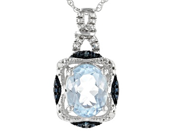 Picture of Sky Blue Topaz Rhodium Over Sterling Silver Pendant with Chain 1.87ctw