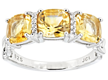 Picture of Yellow Citrine Platinum Over Sterling Silver Ring 1.80ctw