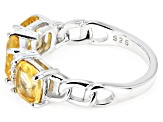 Yellow Citrine Platinum Over Sterling Silver Ring 1.80ctw