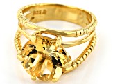Citrine 18K Yellow Gold Over Sterling Silver Ring 5.00ctw
