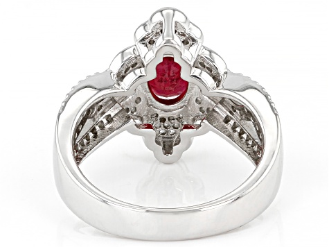 Red Mahaleo® Ruby Rhodium Over Sterling Silver Ring 1.65ctw