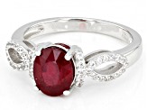 Red Mahaleo® Ruby Rhodium Over Sterling Silver Ring 2.03ctw