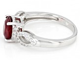 Red Mahaleo® Ruby Rhodium Over Sterling Silver Ring 2.03ctw