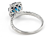 London Blue Topaz Rhodium Over Sterling Silver Solitaire Ring 2.00ct
