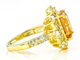 Yellow Citrine 18k Yellow Gold Over Sterling Silver Ring 3.96ctw