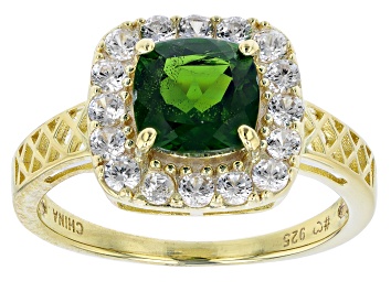 Picture of Green Chrome Diopside 18k Yellow Gold Over Sterling Silver Ring 2.08ctw