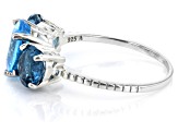 Sky Blue Topaz Rhodium Over Sterling Silver Ring 2.80ctw