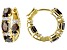 Brown Golden Sheen Sapphire 18k Yellow Gold Over Sterling Silver Hoop Earrings 6.97ctw