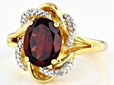 Red Garnet 14k Yellow Gold Over Sterling Silver Ring 2.81ctw