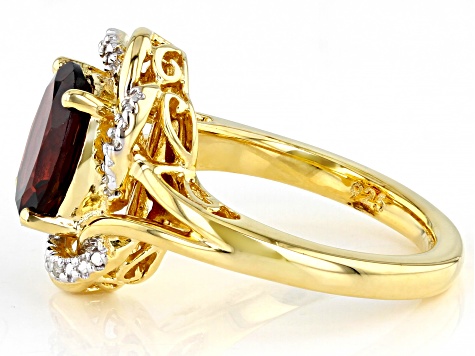 Red Garnet 14k Yellow Gold Over Sterling Silver Ring 2.81ctw