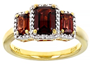 Red Garnet 14k Yellow Gold Over Sterling Silver Ring 1.70ctw