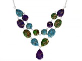 Multi-color Turquoise Sterling Silver Necklace