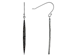 Black Spinel Rhodium Over Sterling Silver Dangle Earrings 0.61ctw