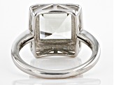 Green Prasiolite Rhodium Over Sterling Silver Ring 4.00ctw