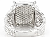 White Zircon Rhodium Over Sterling Silver Ring 1.85ctw