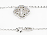 White Sapphire Rhodium Over Sterling Silver Necklace 0.50ctw