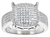 White Zircon Rhodium Over Sterling Silver Ring 1.30ctw