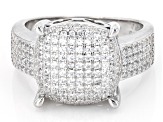 White Zircon Rhodium Over Sterling Silver Ring 1.30ctw