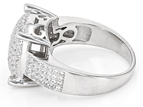 White Zircon Rhodium Over Sterling Silver Ring 1.30ctw