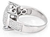 White Zircon Rhodium Over Sterling Silver Ring 1.30ctw