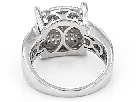 White Zircon Rhodium Over Sterling Silver Ring 1.30ctw
