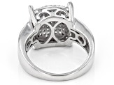 White Zircon Rhodium Over Sterling Silver Ring 1.30ctw