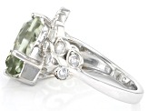 Green Prasiolite Platinum Over Sterling Silver Bypass Ring 5.00ctw