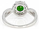 Green Chrome Diopside Rhodium Over Sterling Silver Ring 1.60ctw