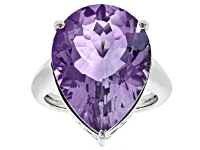 Purple Amethyst Platinum Over Sterling Silver Ring 12.00ctw