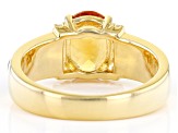 Orange Madeira Citrine 18k Yellow Gold Over Sterling Silver Ring 1.78ctw