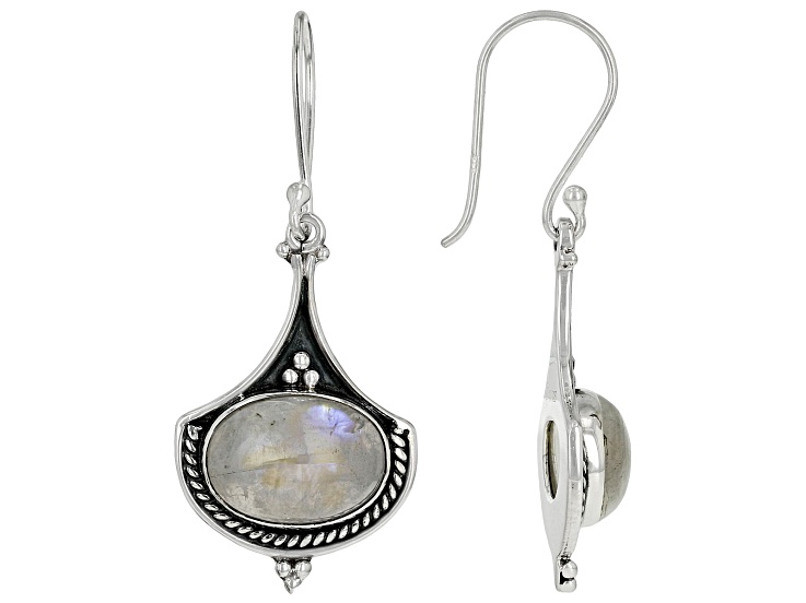 Buy Rainbow Moonstone Silver Earrings, Sun Dangle Earrings, Moonstone  Sterling Silver Earrings, Moonstone Birthstone Online in India - Etsy