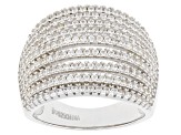 White Zircon Rhodium Over Sterling Silver Ring 1.60ctw