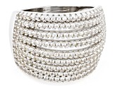 White Zircon Rhodium Over Sterling Silver Ring 1.60ctw
