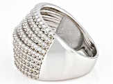 White Zircon Rhodium Over Sterling Silver Ring 1.60ctw