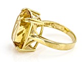 Yellow Citrine 18k Yellow Gold Over Sterling Silver Ring 8.00ct