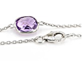 Multi-Color Multi-Gemstone Rhodium Over Sterling Silver Station Necklace 27.00ctw