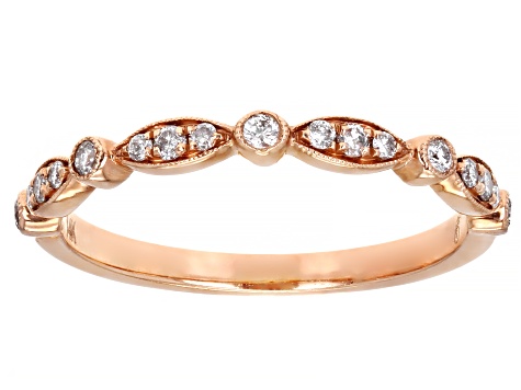 Peach Morganite 14k Rose Gold Ring Set 1.40ctw
