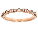 Peach Morganite 14k Rose Gold Ring Set 1.40ctw