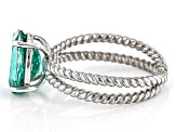 Green Topaz Platinum Over Sterling Silver Ring 2.75ct