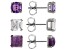 Purple Amethyst Platinum Over Sterling Silver Stud Earring Set of 3 2.87ctw