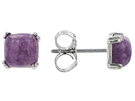 Purple Amethyst Platinum Over Sterling Silver Stud Earring Set of 3 2.87ctw