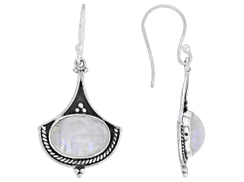 Picture of Rainbow Moonstone Sterling Silver Dangle Earrings