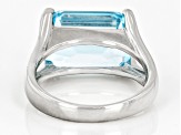 Sky Blue Topaz Rhodium Over Sterling Silver Ring 7.75ct