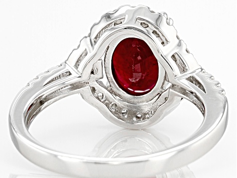 Red Mahaleo(R) Ruby Rhodium Over Sterling Silver Ring 2.45ctw