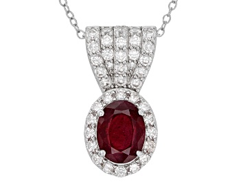 Picture of Red Mahaleo(R) Ruby Rhodium Over Sterling Silver Pendant With Chain 2.77ctw